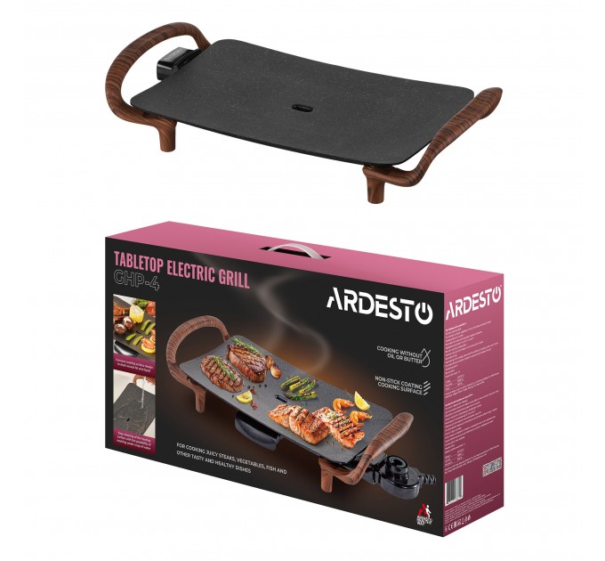 Гриль ARDESTO барбекю, 1500Вт, темп. режимов, металл, черный