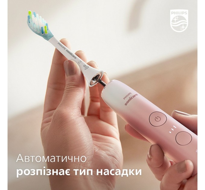 Щітка зубна електр. Philips, Sonicare DiamondClean Prestige 9900, 62т. колив/хв, насадок-1, SenseIQ, зарядний чохол, рожевий