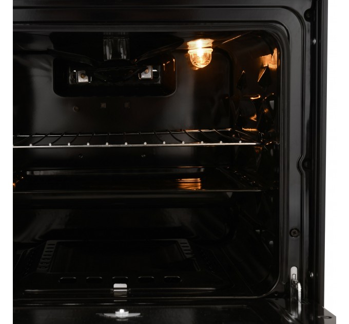 Плита ARDESTO газовая, 50л, 50x60см, стеклянная крышка, электроподжиг, таймер, термометр, кофе адаптер, форсунки LPG (подключение газового баллона), черный