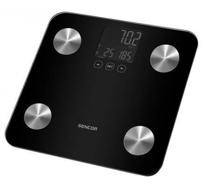 Весы напольные Sencor, 180 кг, AAAx3, стекло, черный