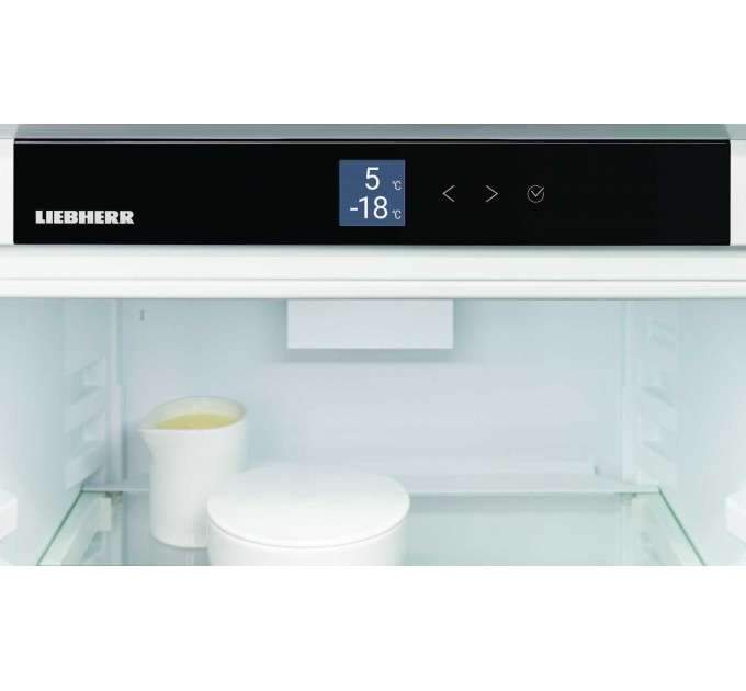 Холодильник Liebherr з нижн. мороз., 201.5x74.7х67.5, холод.відд.-346л, мороз.відд.-128л, 2дв., A++, NF, диспл внутр., чорний