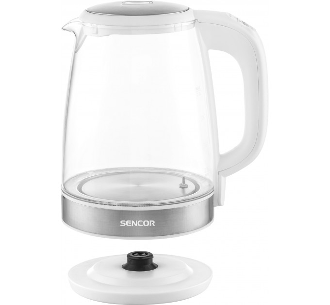 Електрочайник Sencor 2л, Strix, скло, білий