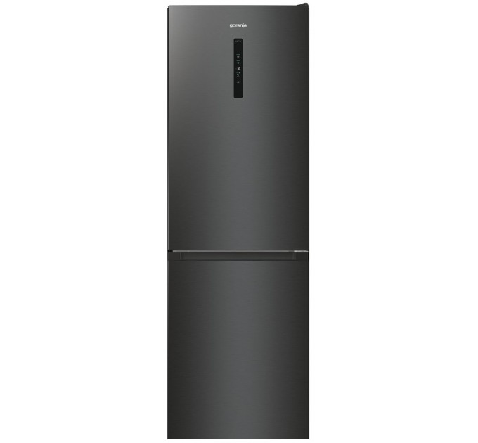Холодильник Gorenje NRK619EABXL4 з нижн. мороз. камерою, 185х60х60см, 2 дв., Х- 204л, М- 96л, A+, NoFrost Plus, Fresh zone, чорний