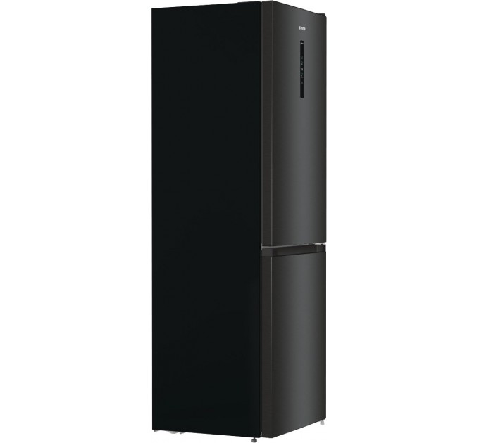 Холодильник Gorenje NRK619EABXL4 з нижн. мороз. камерою, 185х60х60см, 2 дв., Х- 204л, М- 96л, A+, NoFrost Plus, Fresh zone, чорний