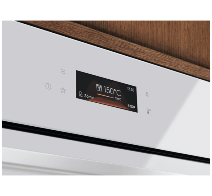 Духовой шкаф Electrolux электрический, 72л, A++, пар, дисплей, конвекция, телескопические направляющие, ф-ция пароварки, белый