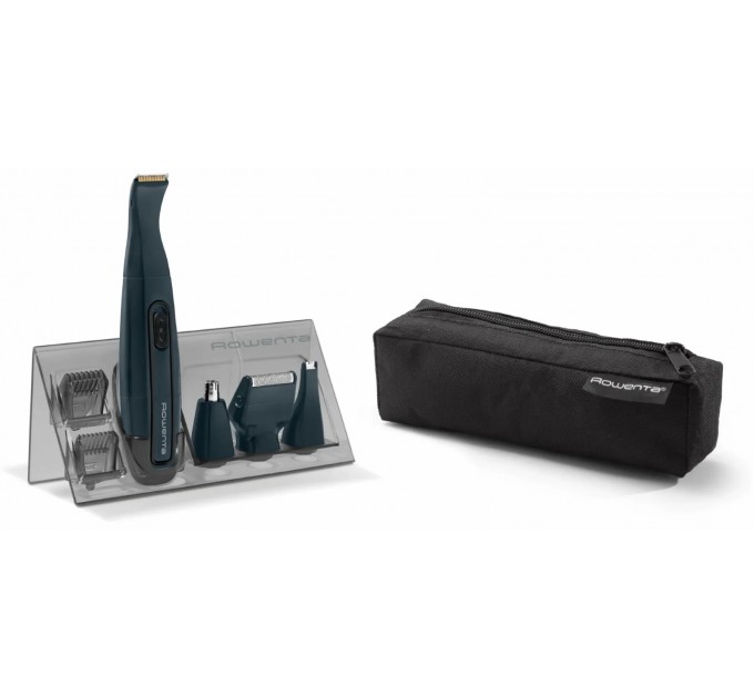 Тример Rowenta Specialist, для бороди, вусів і носа, ААx1, вібраційний мотор, насадок-5, титан.напил., синій