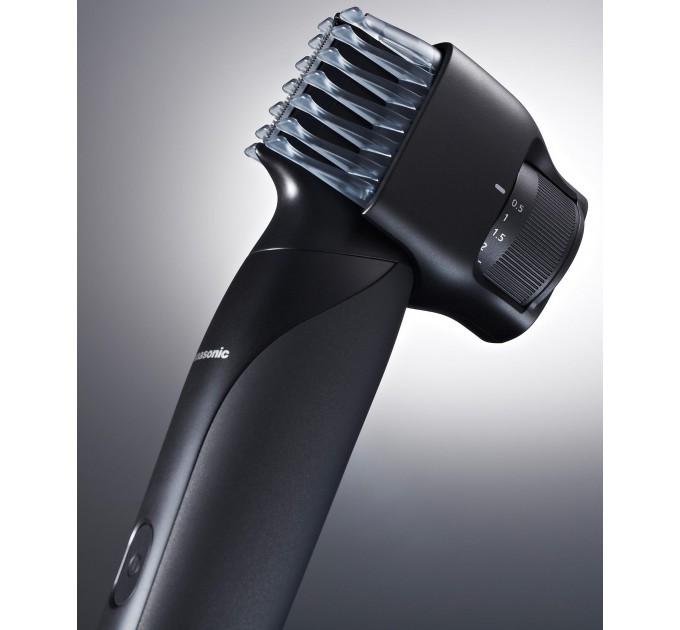 Тример Panasonic, для бороди, вусів, голови та тіла, мережа+акум., насадок-2, чохол, швидка зарядка, чорно-золотий