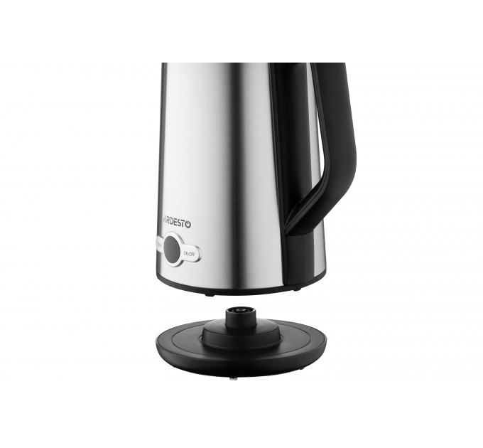 Электрочайник ARDESTO Steel Collection 1.7л, Strix, LED дисплей, двойные стенки, серебристый