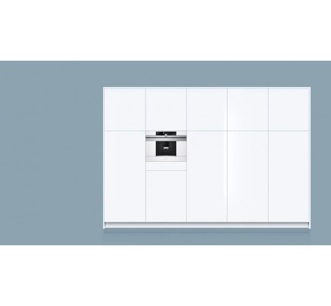 Кофемашина Siemens встраиваемая, 2.4л, зерно+мол., автомат.капуч, LED-дисплей, авторецептов -30, белый