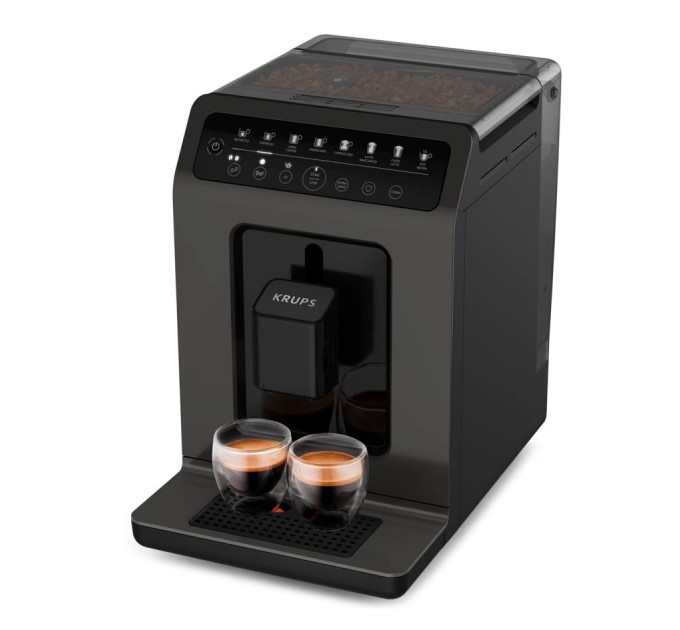 Кофемашина Krups Evidence Classic, 2.3л, зерно, автомат.капуч, дисплей, авторецептов -8, сенсорное управл., черный