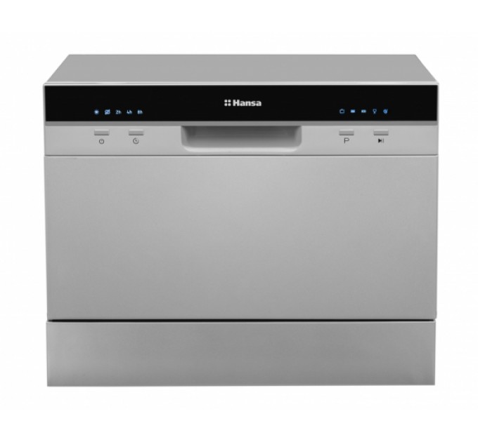 Посудомийна машина Hansa настільна, 6компл., A+, 55см, дисплей, сріблястий
