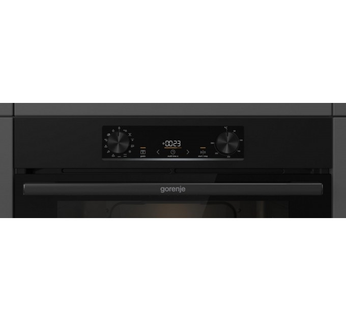 Духовой шкаф Gorenje электрический, 77л, A+, дисплей, IconLed, пиролиз, черный