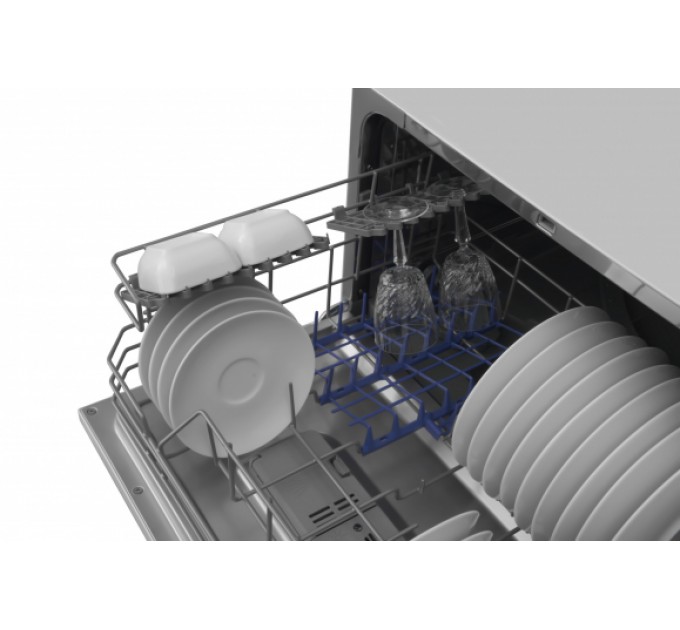 Посудомийна машина Hansa настільна, 6компл., A+, 55см, дисплей, сріблястий