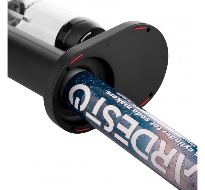 Сифон для газування води ARDESTO, підключення балону- різьба, пляшка 1л, важіль, чорний