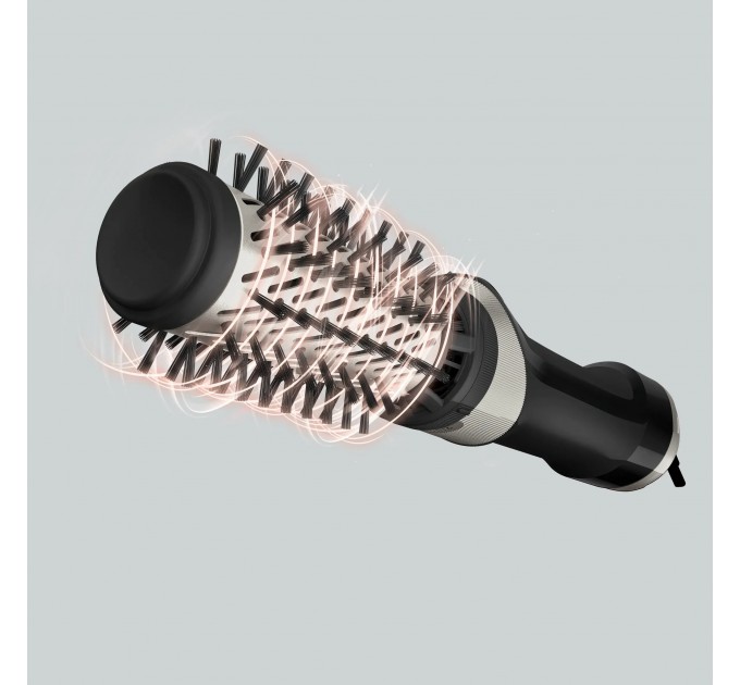 Фен-щетка Rowenta Renewal Brush Active, 1000Вт, режимов-3, иониз-я, хол. обдув, вращ. насадка, керамика, черный