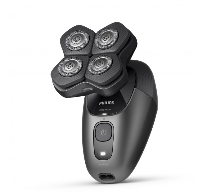 Бритва електр. для головы Philips Pro Series 7000, бритв.головок-4, Li-Ion, сух.+влажн., кейс для хран., сталь, черный