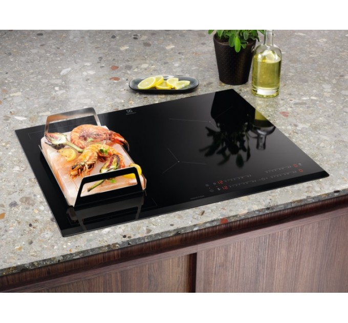 Варочная поверхность Electrolux индукционная, 71см, расширенная зона, Hob2Hood, черный