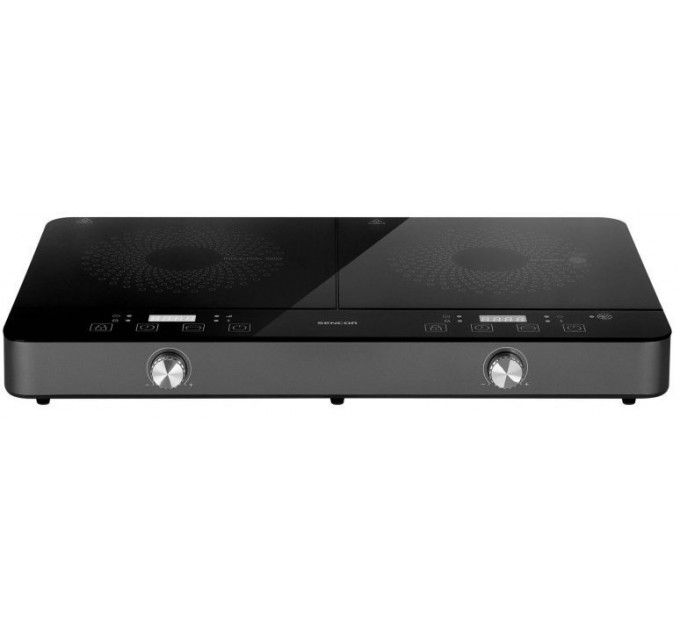 Плитка настольная Sencor индукионная, комф. - 2 на 1.6кВт и 1.8кВт, управл. - сенсорноено - мех., черный