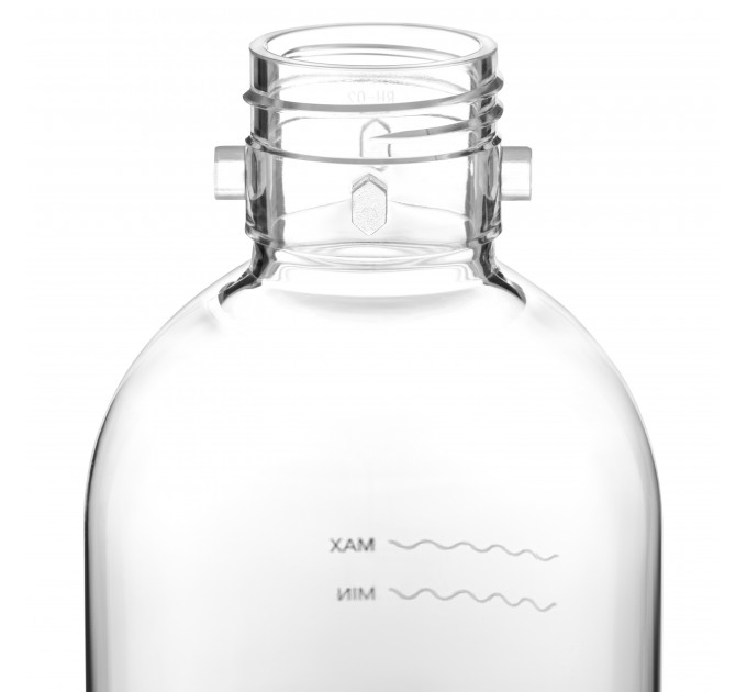 Сифон для газування води ARDESTO, підключення балону- різьба, пляшка 1л, важіль, чорний