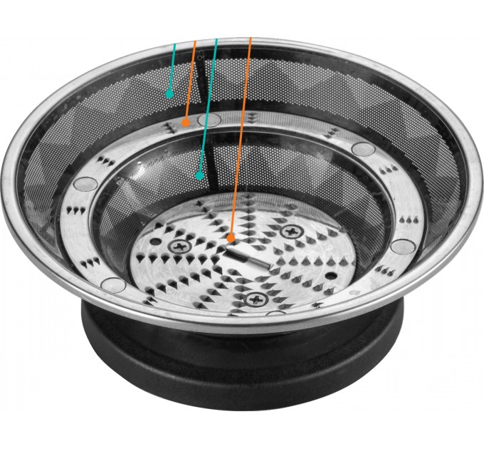 Соковитискач Gorenje відцентрований 400Вт, чаша-0.6л, жмих-1.6л, жолоб на ціле яблуко, пластик/метал, чорний