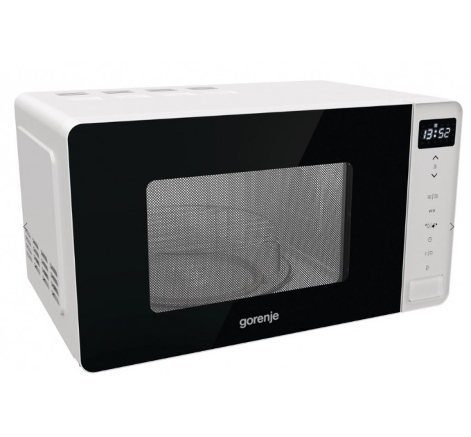 Микроволновая печь Gorenje, 20л, электр. управл., 800Вт, гриль, дисплей, белый