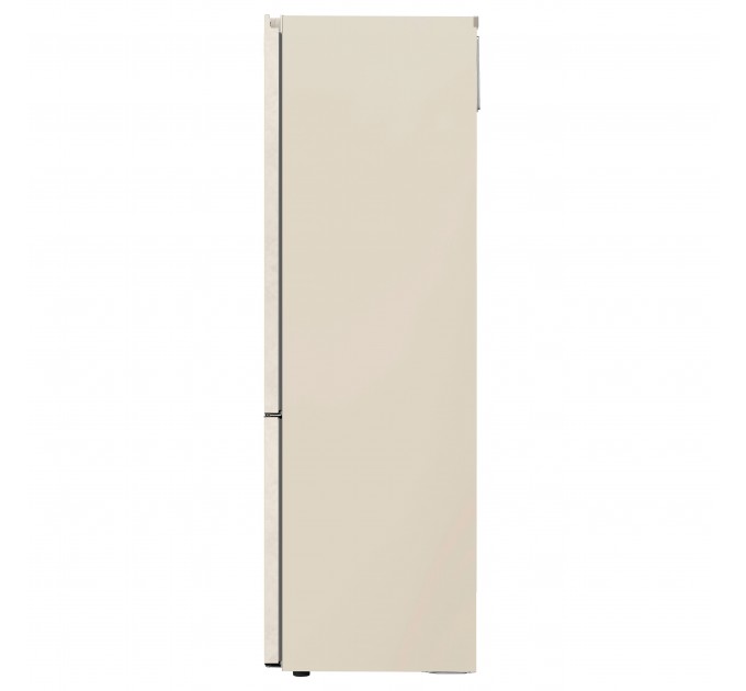 Холодильник LG з нижн. мороз., 203x60х68, холод.відд.-277л, мороз.відд.-110л, 2дв., E, NF, інв., диспл зовн., Fresh Сonverter, Metal Fresh, бежевий