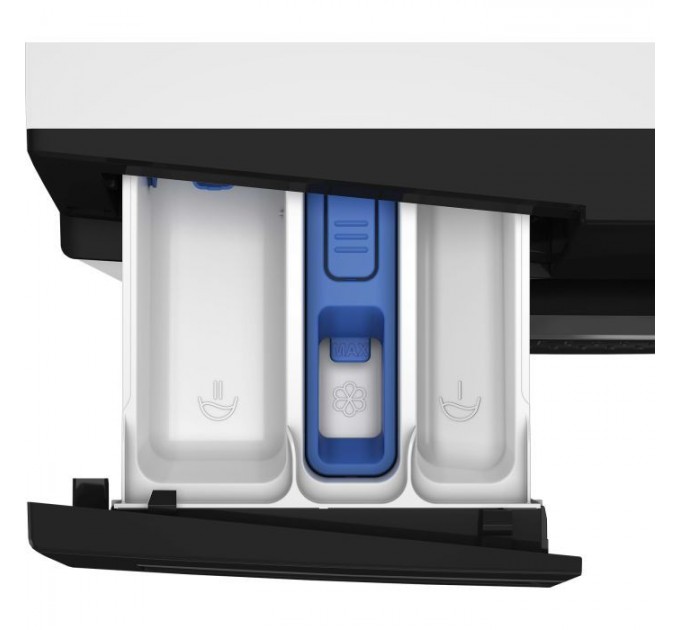 Стиральная машина Whirlpool фронтальная, 8кг, 1400, C, 55см, дисплей, пар, инвертор, люк черный, белый