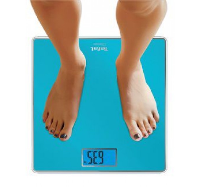 Весы Tefal напольные Classic, 160кг, AAAx2 в компл, стекло, голубой
