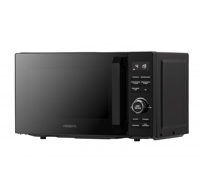 Мікрохвильова піч ARDESTO, 20л, електр.керув., 700Вт, дисплей, відкр.ручкою, швидкий старт, чорний