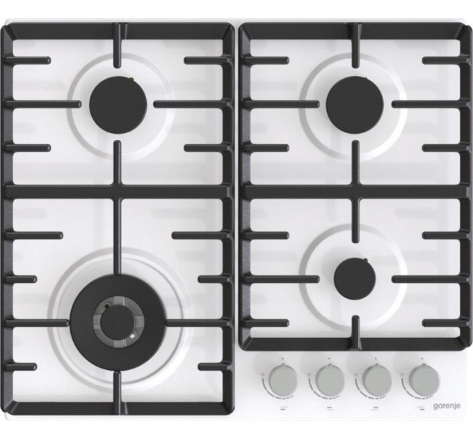 Варочная поверхность Gorenje газовая, 60см, чугун, белый