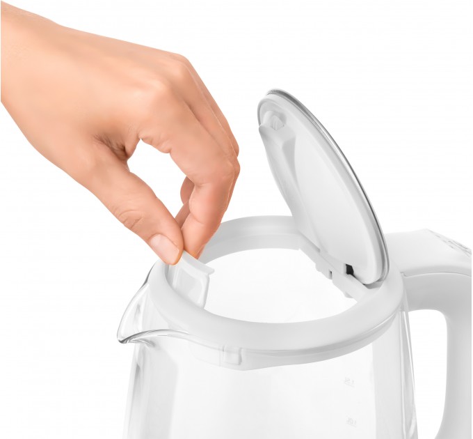 Електрочайник Sencor 2л, Strix, скло, білий