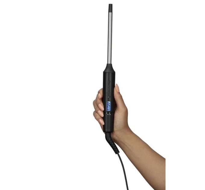 Плойка Remington Pro Tight Curl Wand, 25Вт, темп.режимов-10, D-10mm, 130-220С, дисплей, керамика, турмалин , серо-черный