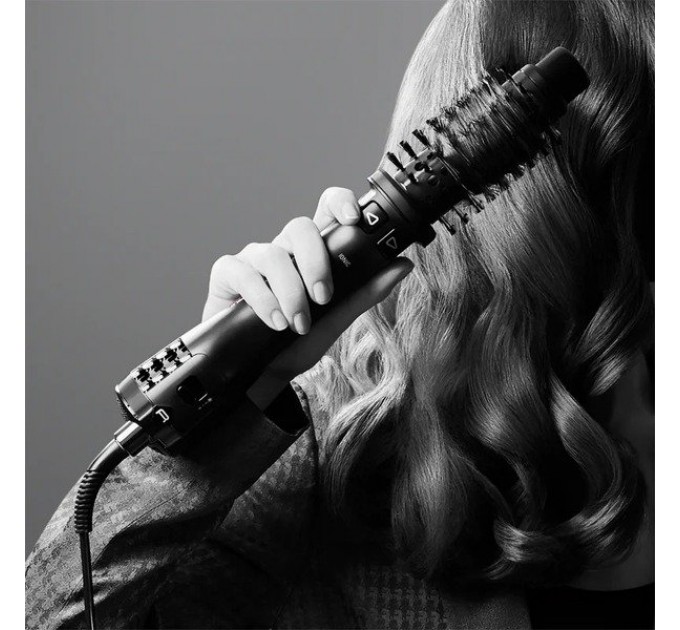 Фен-щітка Rowenta Karl Lagerfeld K/Pro Stylist, 750Вт, 2 режими, іоніз-я, хол. обдув, оберт. насадок, турмалін, чорний