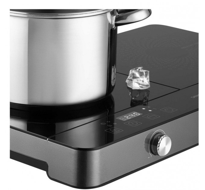 Плитка настольная Sencor индукионная, комф. - 2 на 1.6кВт и 1.8кВт, управл. - сенсорноено - мех., черный