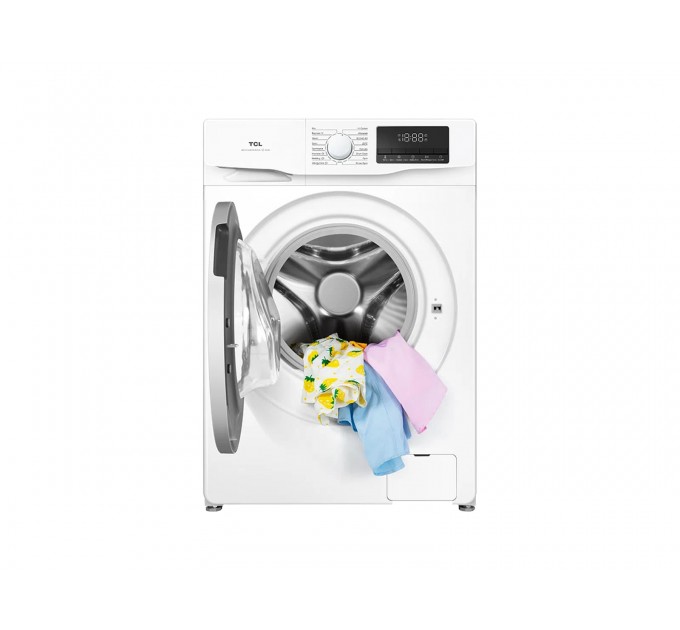 Стиральная машина TCL фронтальная, 10кг, 1400, A+++, 62см, дисплей, пар, инвертор, белый