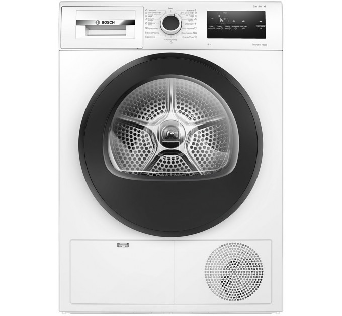 Сушильна машина Bosch тепловий насос, 8кг, A++, 61см, дисплей, білий