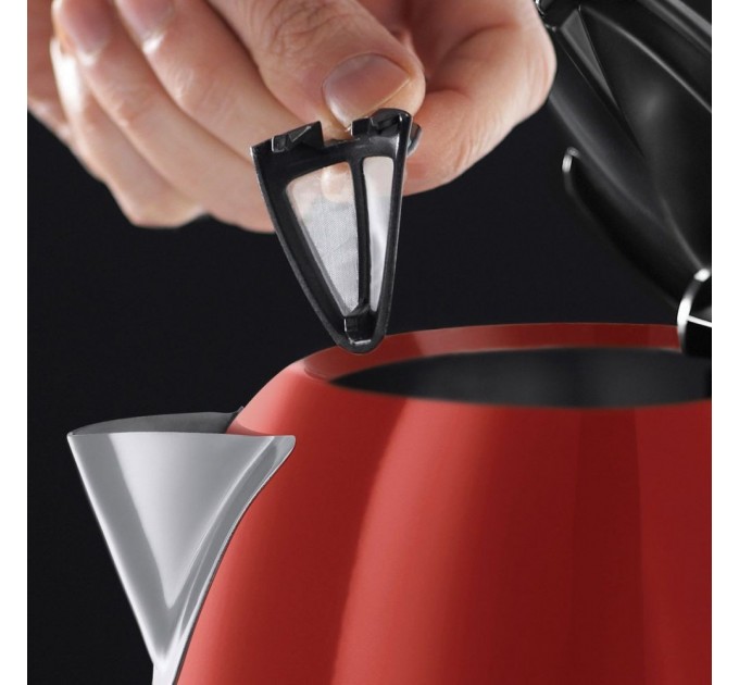 Электрочайник Russell Hobbs Colours Plus 1.7л, металл, красно-черный