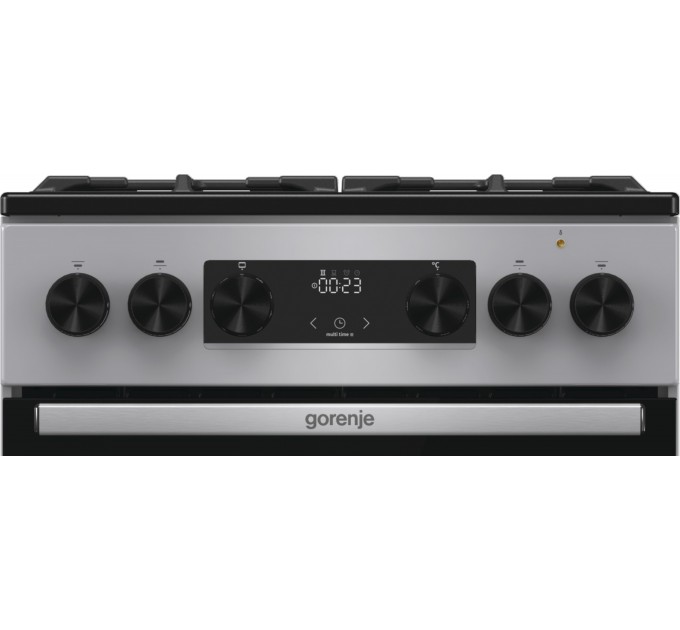 Плита Gorenje комбінована, 70л, 50x60см, дисплей, чавун, нерж