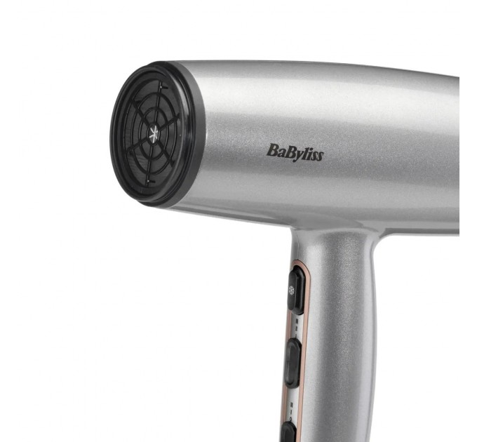 Фен Babyliss Cosmos, 2100Вт, режимов-2, ионизиция, хол. обдув, 2 насадки, серый
