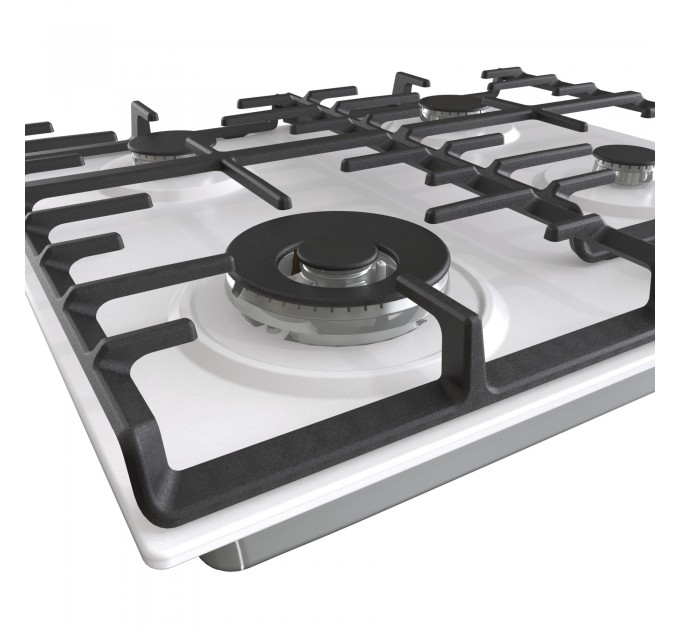 Варочная поверхность Gorenje газовая, 60см, чугун, белый