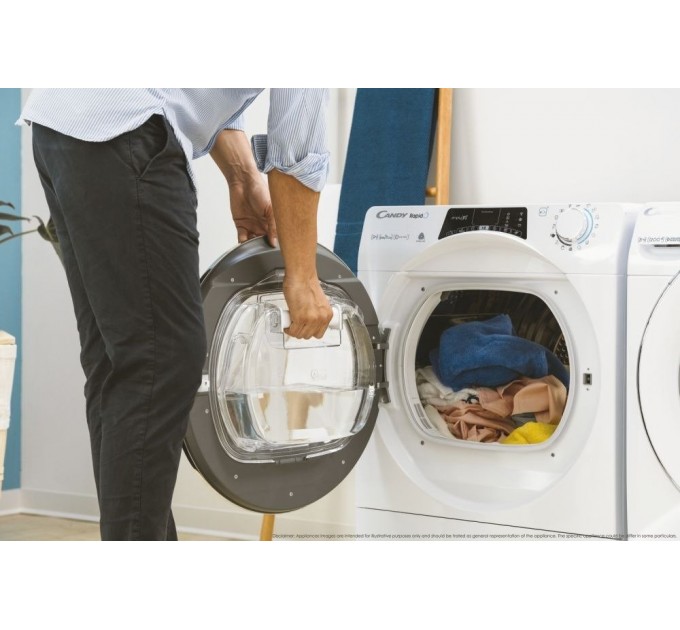 Сушильная машина Candy тепловой насос, 10кг, A++, 59,6см, дисплей, Wi-Fi + Bluetooth, белый