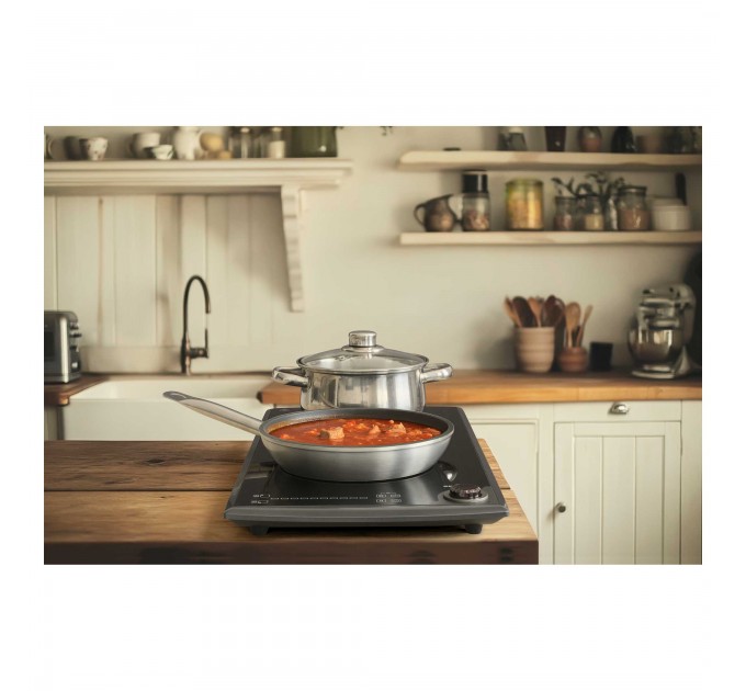 Плитка настільна Sencor індукційна, комф. - 2, 1.3+1.8кВт, управл - сенсор-мех., чорний