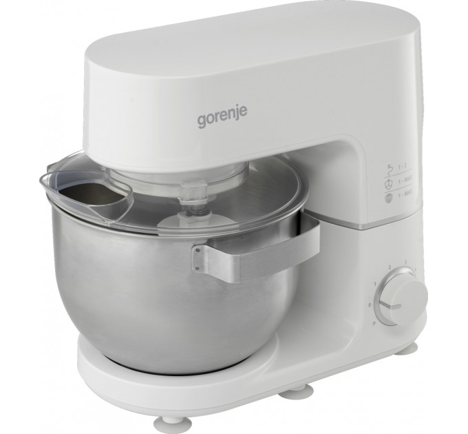 Кухонная машина Gorenje 800Вт, чаша-металл, корпус-металл, насадок-3, белый