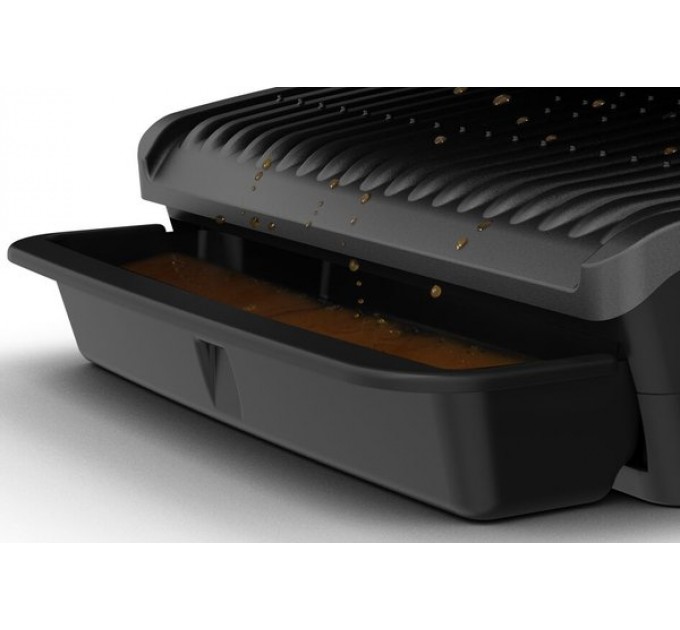 Гриль Tefal прижимной OptiGrill Elite 2000Вт, темп. режимов-15, съёмные пластины, металл, черный