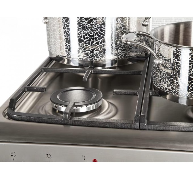 Плита Hansa комбінована, 62л, 50x60см, дисплей, конвекція, чавун, нерж