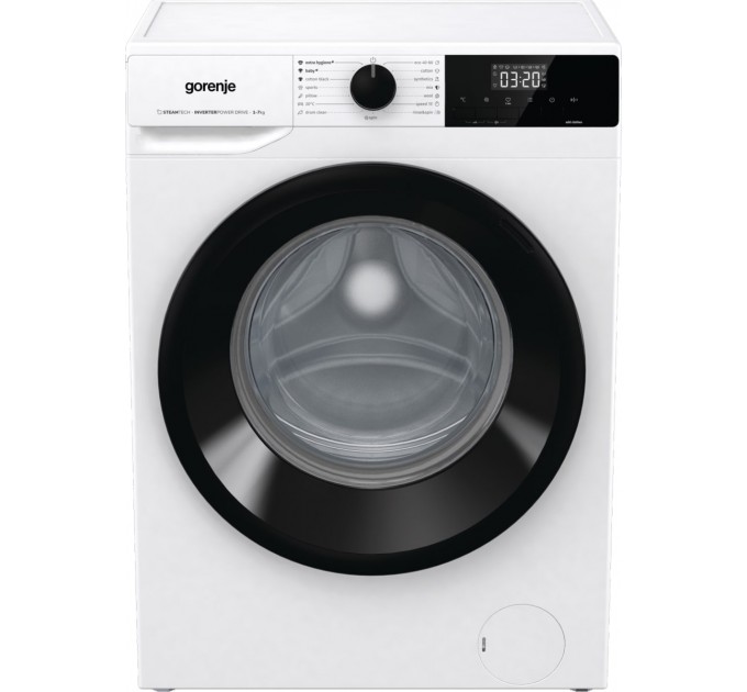 Стиральная машина Gorenje фронтальная, 7кг, 1400, A+++, 47см, дисплей, пар, инвертор, белый