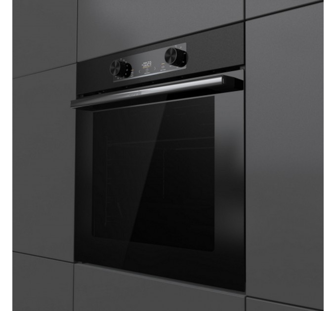 Духовой шкаф Gorenje электрический, 77л, A+, дисплей, IconLed, пиролиз, черный