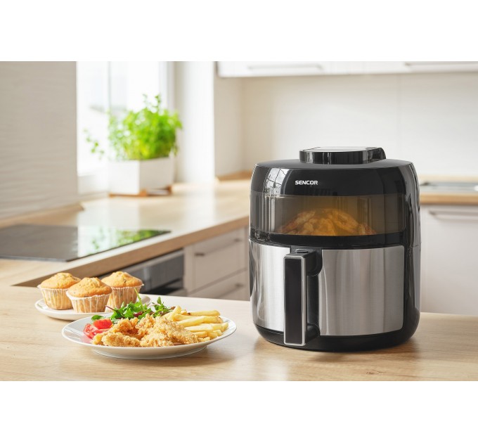 Мультипечь Sencor Vita, 1500Вт, чаша-5л, сенсорное управл., 8 программ, нерж. сталь, пластик, серо-черный