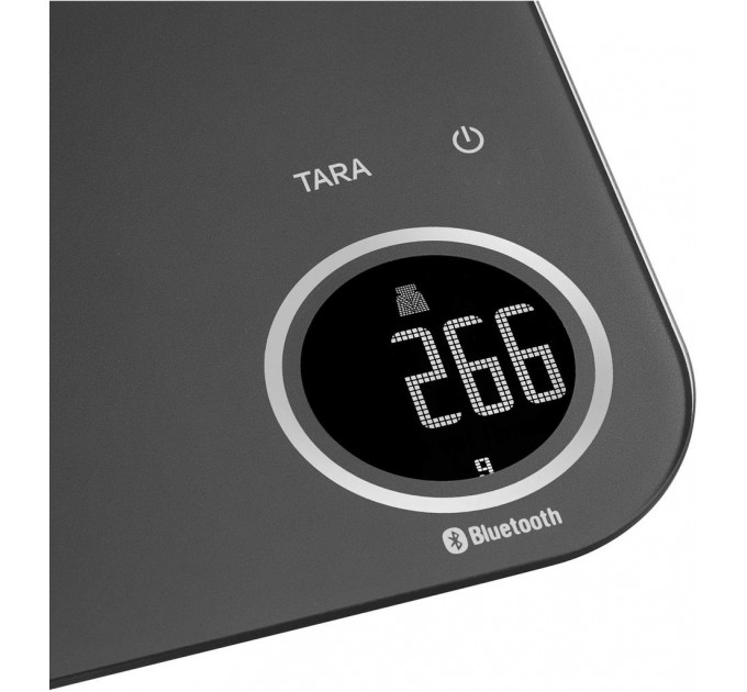 Ваги Sencor кухонні, 8кг, підключення до смартфону, AAAx2, пластик, чорний