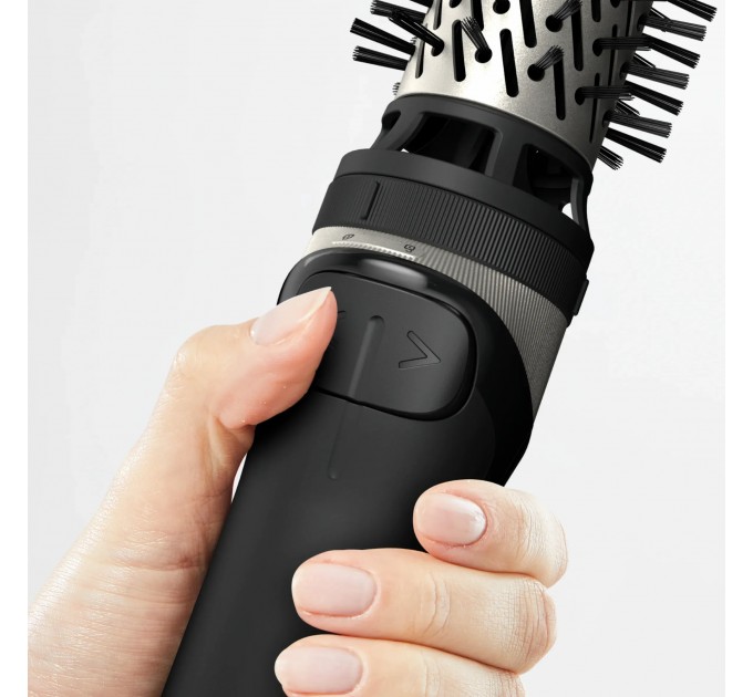 Фен-щетка Rowenta Renewal Brush Active, 1000Вт, режимов-3, иониз-я, хол. обдув, вращ. насадка, керамика, черный